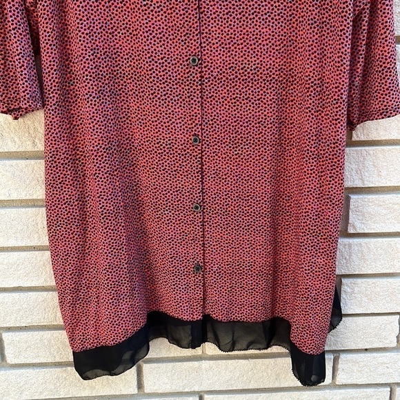 DKNY Button Front V-Neck Sleepshirt Sz M - Picture 3 of 9